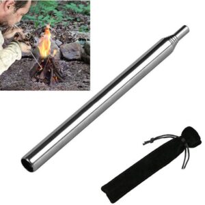 portable bellow for keeping fire going